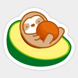 Cute Avocado Sloth Sticker